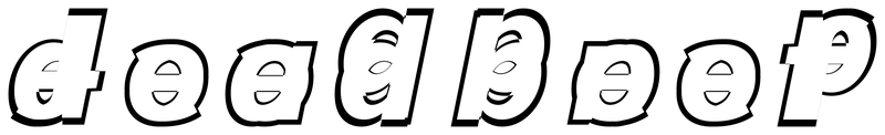 Ambigram for deadbeef in Sourcecodepro-blackit